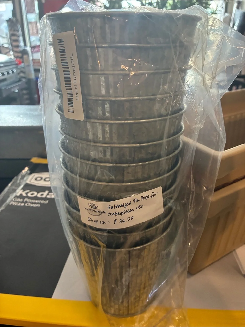 Galvanized Metal Planter Set - 12 set